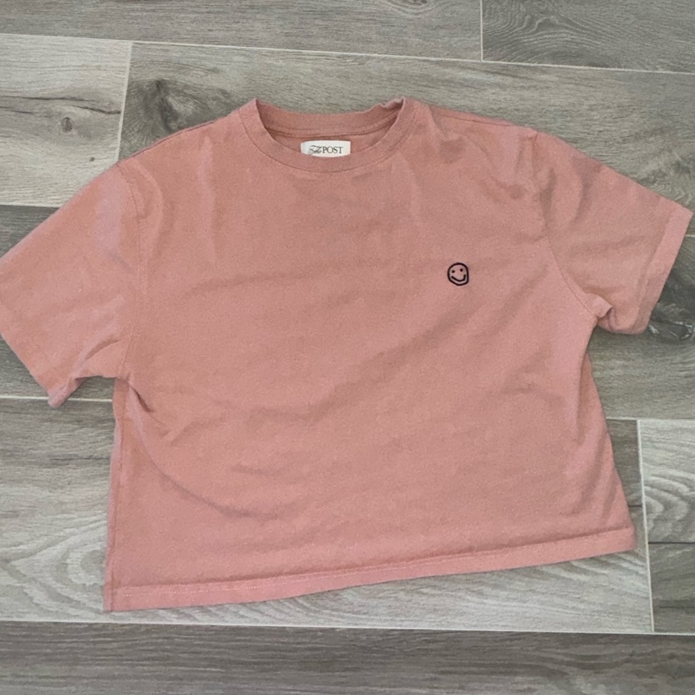 The Post cropped smiley t-shirt